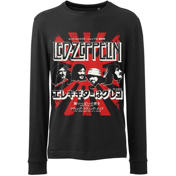 Led Zeppelin Unisex Long Sleeve T-Shirt: Japanese Burst (X-Large)