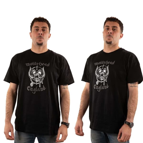 Motorhead Unisex Embellished T-Shirt: England (Diamante) (XX-Large)