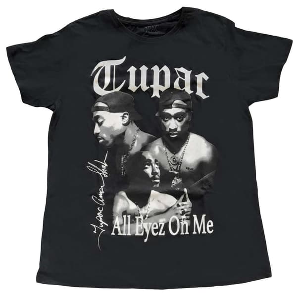 Tupac Ladies T-Shirt: All Eyez B&W (14)