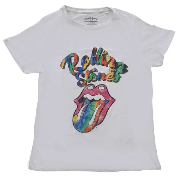 The Rolling Stones Ladies T-Shirt: Tie Dye Tongue (10)