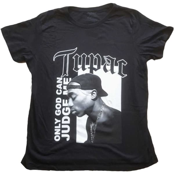 Tupac Ladies T-Shirt: Only God Text (12)