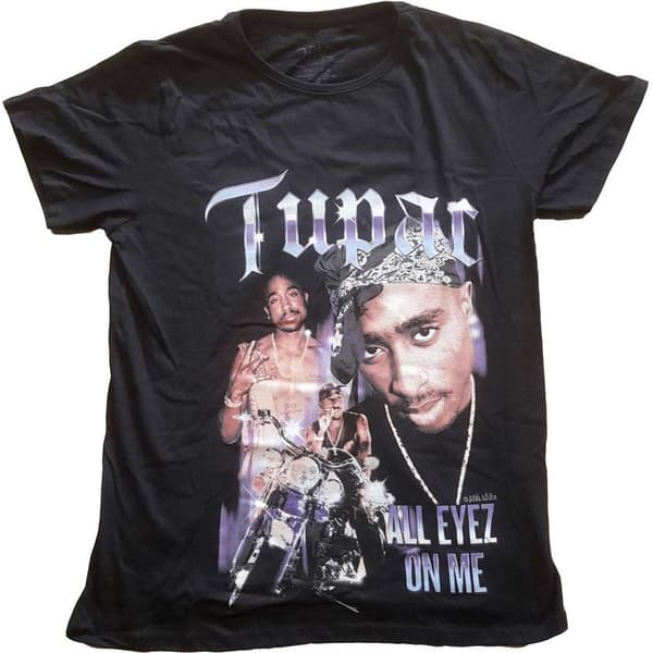 Tupac Ladies T-Shirt: All Eyez Blue Homage (18)