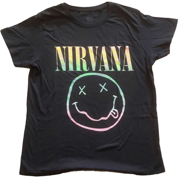 Nirvana Ladies T-Shirt: Sorbet Ray Smiley (8)