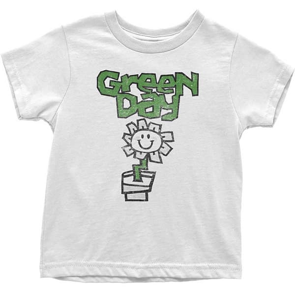 Green Day Kids T-Shirt: Flower Pot (11-12 Years)