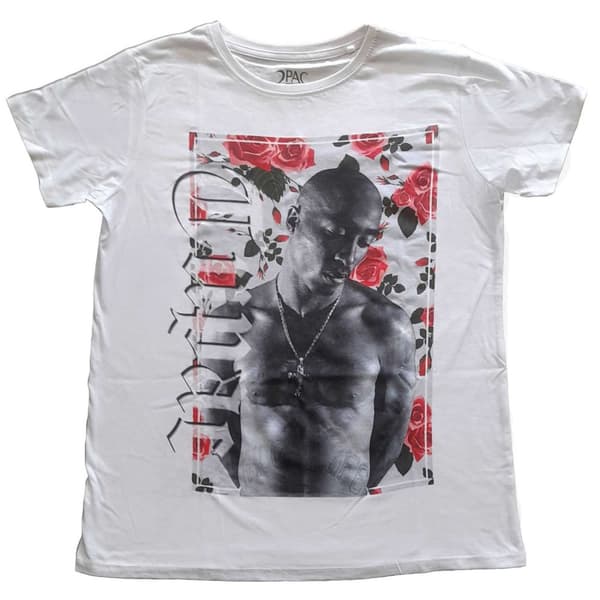 Tupac Ladies T-Shirt: Floral (10)