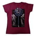 Miniatyrbild 2 av 2: Slipknot T Shirt Goat Demon Band Logo Official Womens Skinny Fit Maroon Red