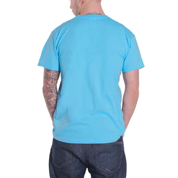 Nirvana T Shirt Band Logo Smile Official Mens Turquoise