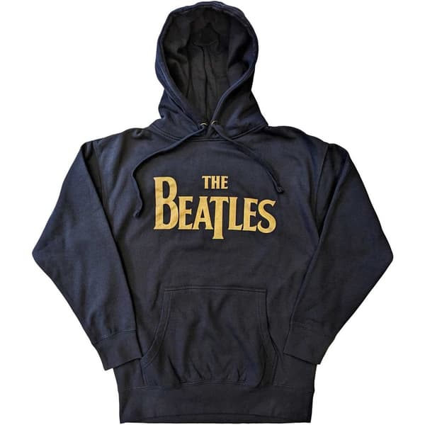 The Beatles Unisex Pullover Hoodie: Gold Drop T Logo (X-Large)