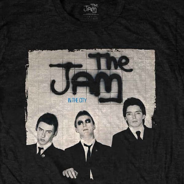 The Jam T Shirt In The City Band Logo Official Unisex Black