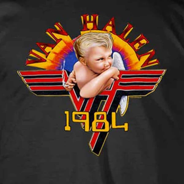 Van Halen T Shirt Cherub 84 Band Logo Official Unisex Black