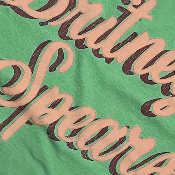 Britney Spears T Shirt Retro Text Logo Official Unisex Green