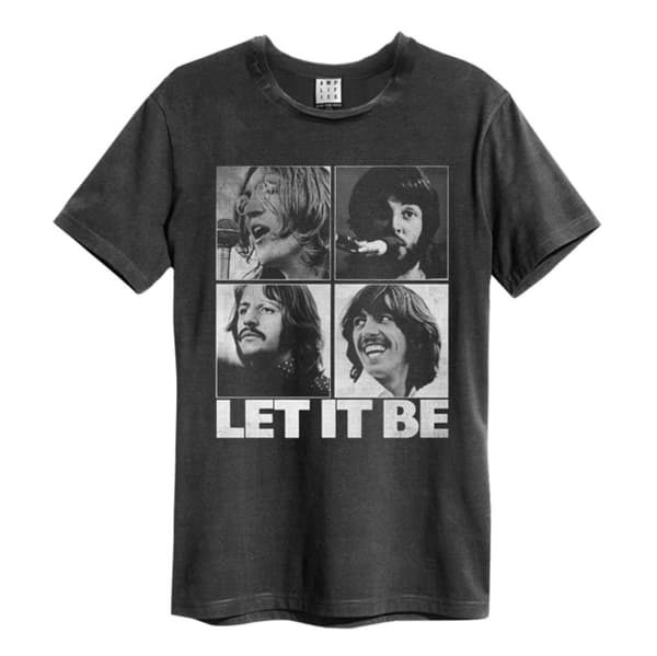 Beatles: Let It Be Amplified Vintage Charcoal X Large T Shirt