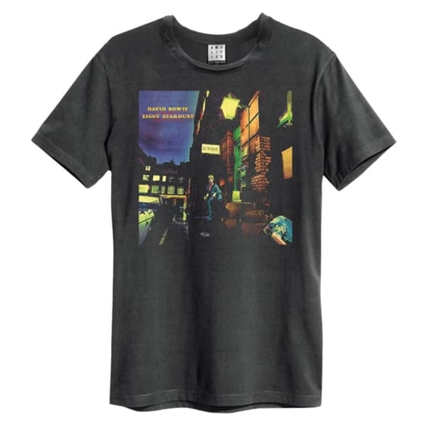 David Bowie: Ziggy Stardust Amplified Vintage Charcoal X Large T Shirt