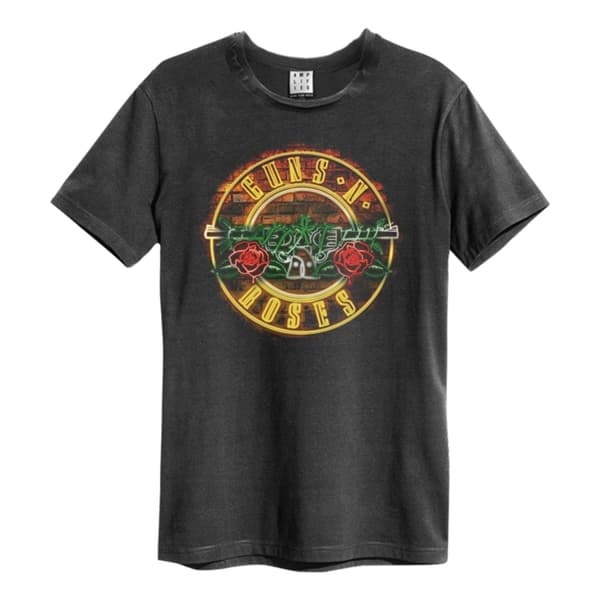Guns N Roses: Neon Sign Amplified Vintage Charcoal X Large T Shirt