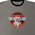 Miniatyrbild 2 av 4: Van Halen Ringer T Shirt Circle Band Logo Official Unisex Grey
