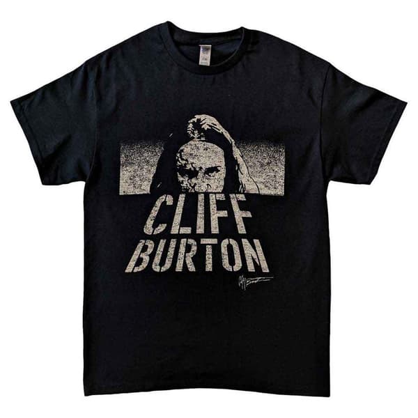 Cliff Burton T Shirt DOTD Logo Official Mens Black