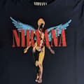 Miniatyrbild 2 av 4: Nirvana Crop Top T Shirt In Utero Angelic Band Logo Official Womens Navy