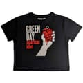 Miniatyrbild 3 av 4: Green Day Crop Top T Shirt American Idiot Band Logo Official Womens Black