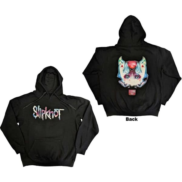 Slipknot Unisex Pullover Hoodie: Eye Logo (Back Print) (Large)