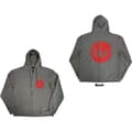 Miniatyrbilde 1 av 2: Blur Unisex Zipped Hoodie: Circle Logo (Back Print) (X-Large)