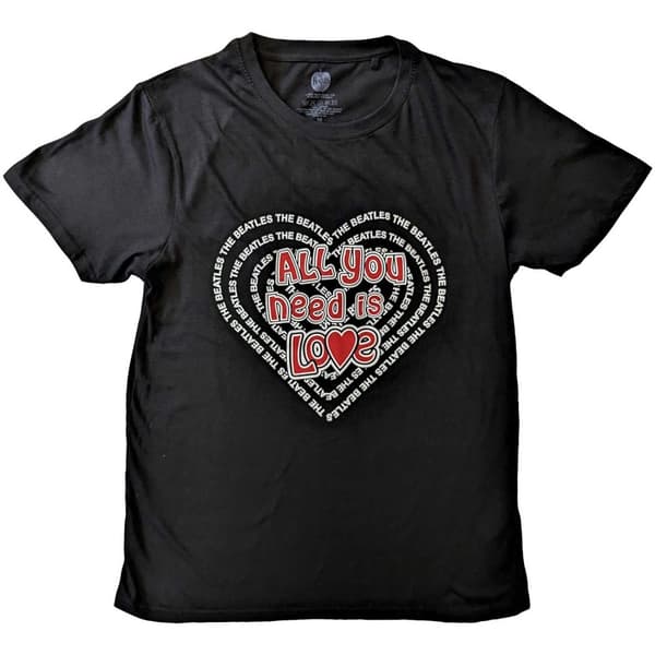 The Beatles Unisex T-Shirt: All You Need Is Love Heart (X-Large)