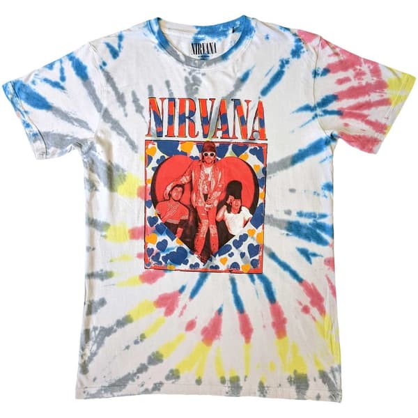 Nirvana Unisex T-Shirt: Heart (Wash Collection) (XX-Large)