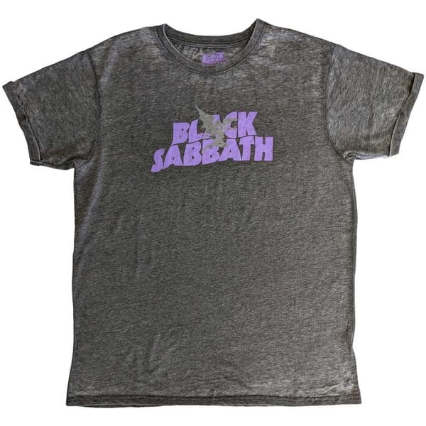 Black Sabbath Unisex T-Shirt: Logo & Daemon (Burnout) (Medium)
