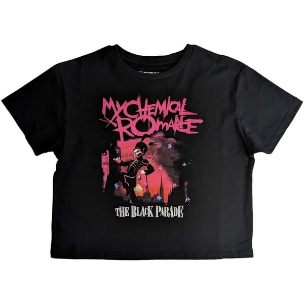 My Chemical Romance Ladies Crop Top: The Black Parade (X-Large)