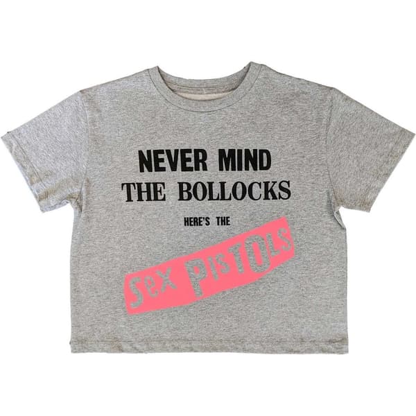 The Sex Pistols Ladies Crop Top: Never Mind The Bol.....s Original Album (Large)