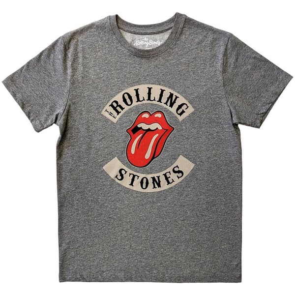 The Rolling Stones Unisex T-Shirt: Biker Tongue (Large)