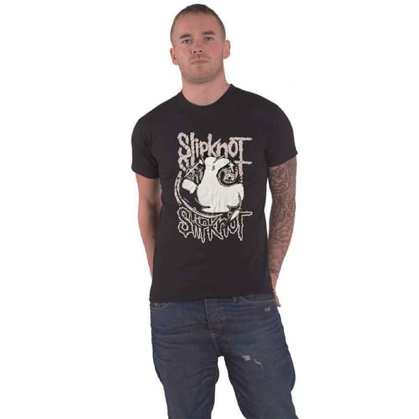 Slipknot T Shirt Maggot Band Logo Official Unisex Black Black L