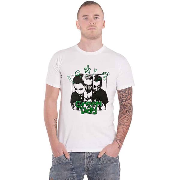 Green Day T Shirt Good Riddance Band Logo Official Unisex White White L