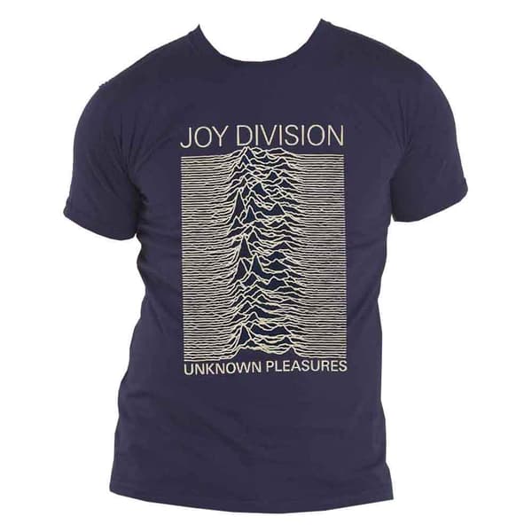 Joy Division T Shirt Unknown Pleasures Band Logo Official Unisex Denim Blue
