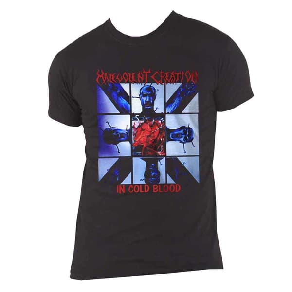 Malevolent Creation T Shirt In Cold Blood Band Logo Official Mens Black