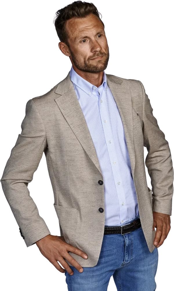 Ljus fiskbensmönstrad