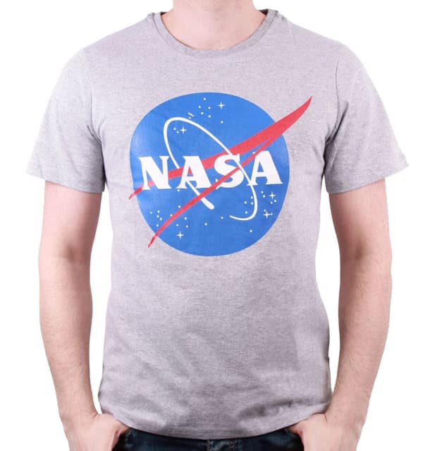 Grå t-shirt med NASA-logotyp M