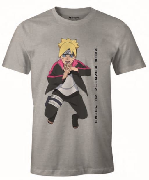 Boruto - T-shirt med logotyp - Grå - XL