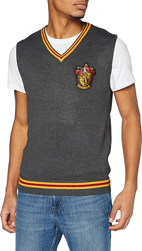 Harry Potter - Gryffindor - Grå ärmlös tröja för män - XS