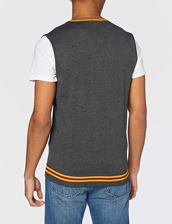 Harry Potter - Grey Men's Pullover Without Sleeve Gryffindor - XL