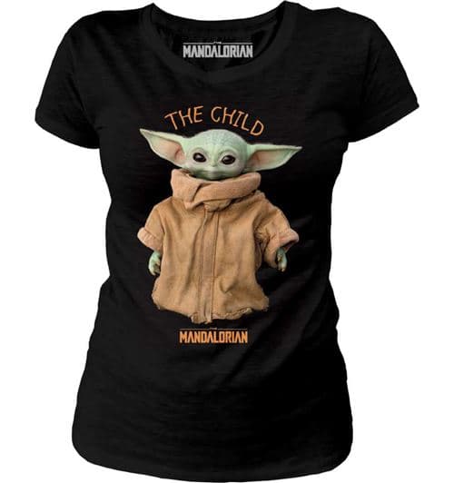 The Mandalorian - Svart T-shirt med The Child-logotyp för kvinnor - XL