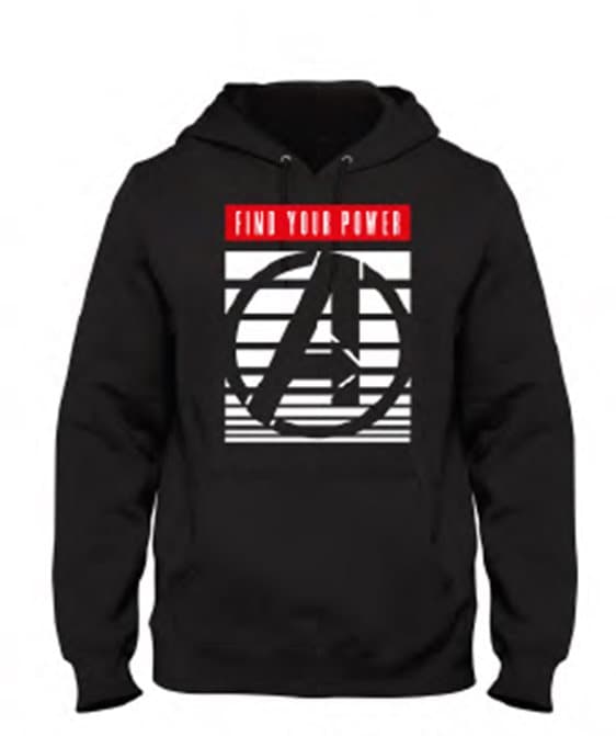 Marvel - Svart huvtröja med Avengers-logga för män - XL