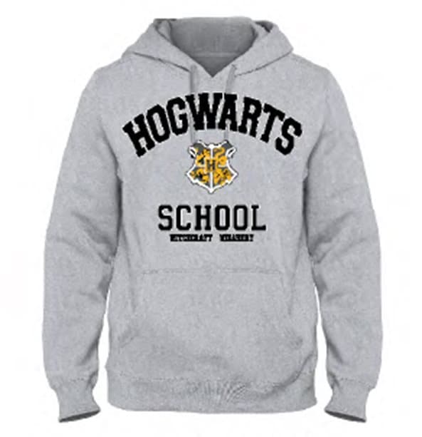 Harry Potter - Hogwarts skola Grå huvtröja för män - M