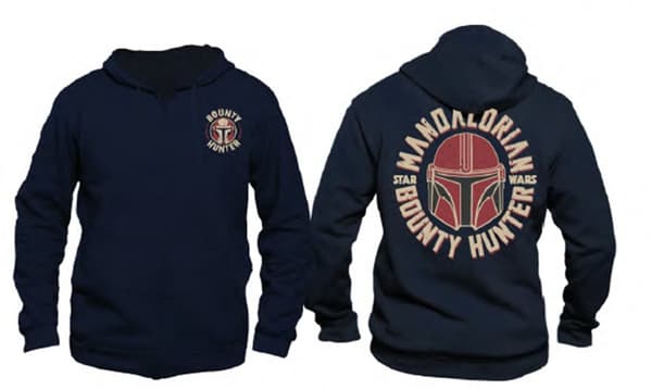 Star Wars - The Mandalorian Bounty Hunter Svart huvtröja med dragkedja för män - M