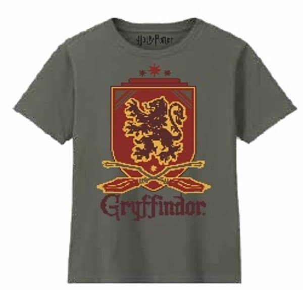 Harry Potter - Kaki T-shirt Gryffindor Crest - Pojke 10 år