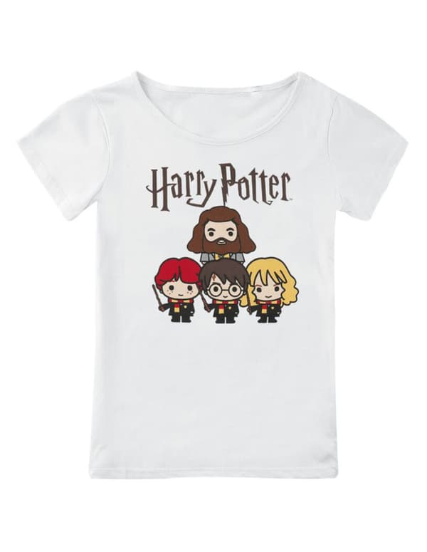 Harry Potter - Vit T-shirt Harry och hans vänner - Flicka 12 år
