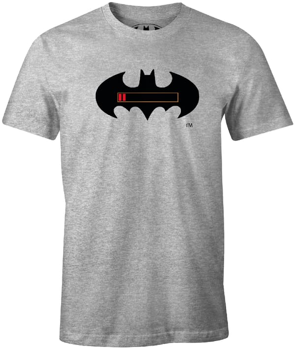 DC Comics - Grå Batman T-shirt med platt batteri - M