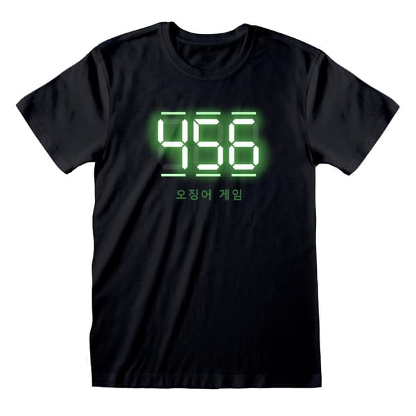 Squid Game - Unisex T-shirt Svart Digital Text 456 - XL