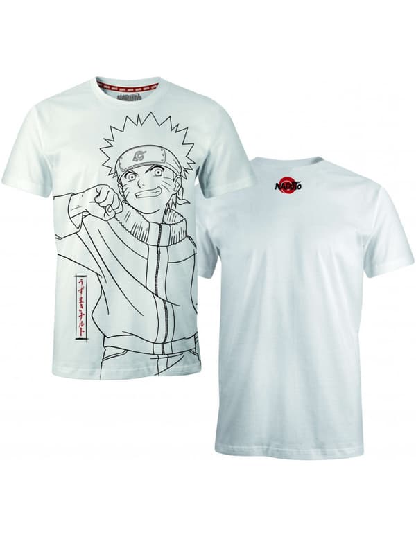 Naruto - Vit T-shirt "Japansk konst" - M