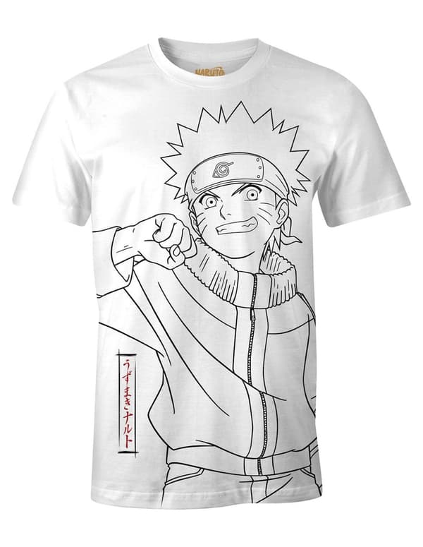 Naruto - Vit T-shirt "Japansk konst" - S