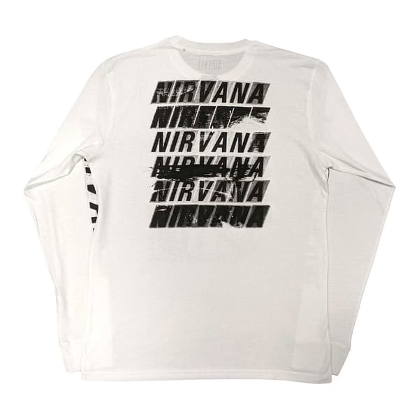 Nirvana T Shirt Incesticide Band Logo Official Unisex White Long Sleeve